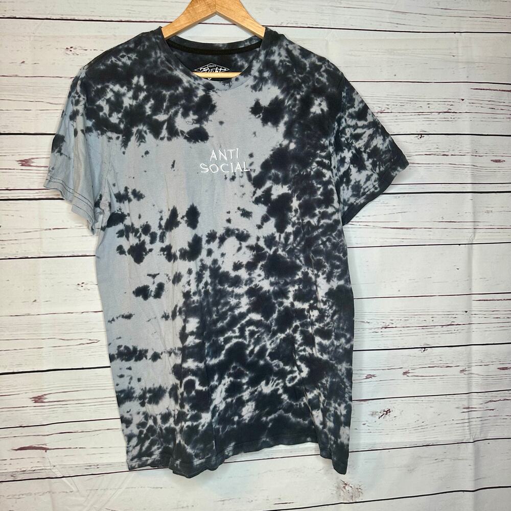 Eighty Eight tie dye Anti Social embroidered t shirt size large